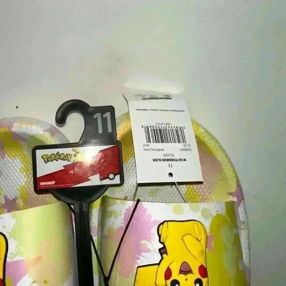 New With Tags! Ground Up Pokemon Women's Slide Sandals / Size 11!! - Picture 7 of 9